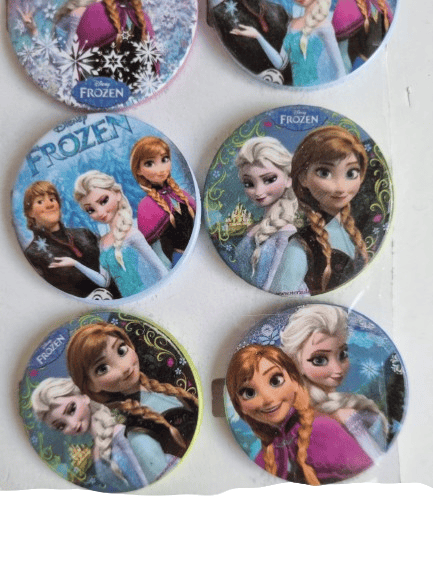 Frozen Elsa Lisanslı Yaka çanta metal rozeti  10 lu paket pinyata içi hediyesi