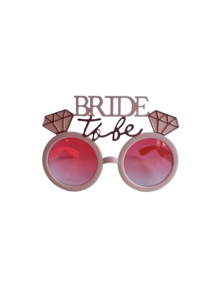 Gözlük Bride To Be Yazılı Somon renkli hafif mika gözlük parti gözlüğü