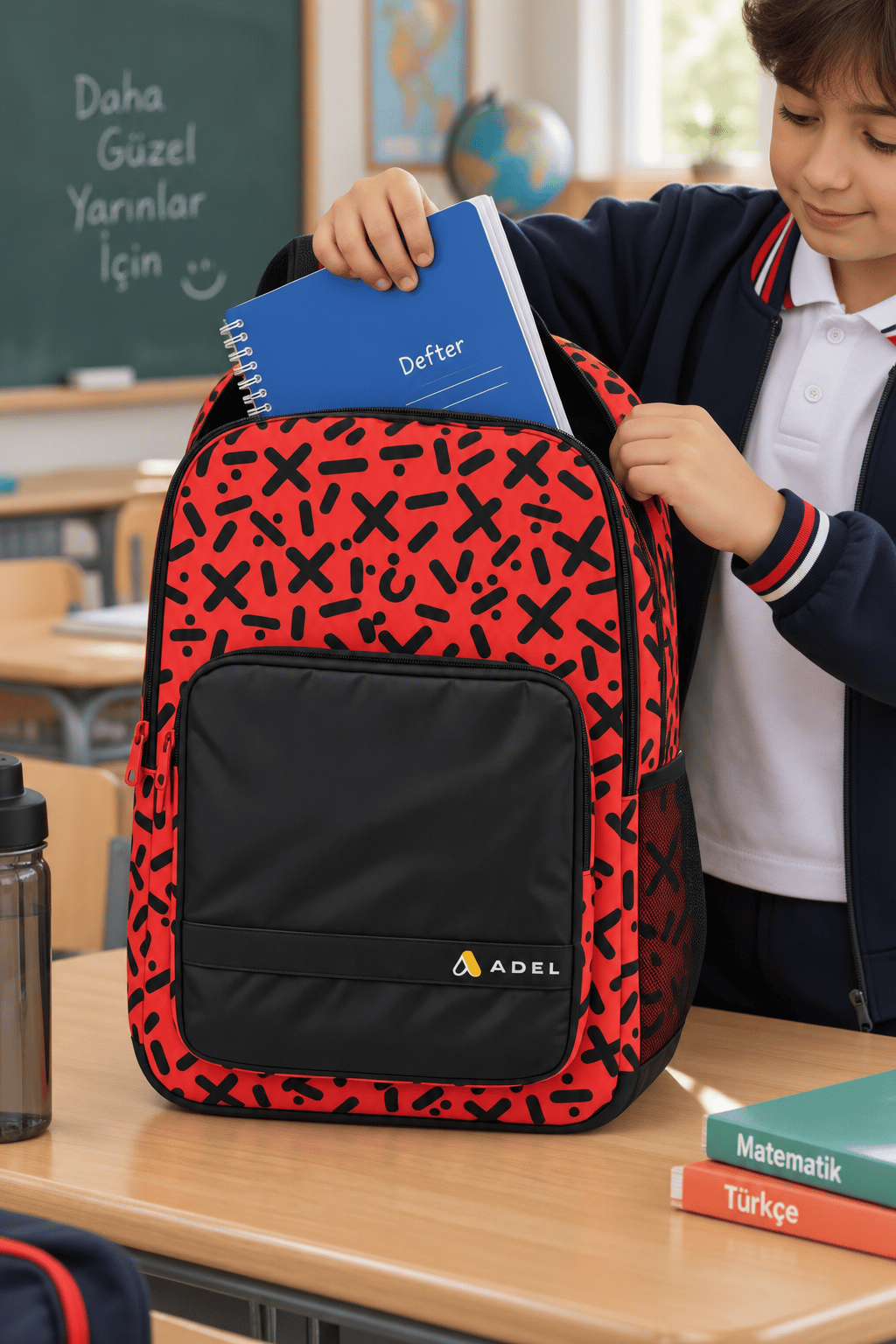 Grafiti Game Siyah Kırmızı İlkokul Okul Çantası Çocuk Öğrenci Sırt Çantası Günlük 44 x 30 x 14