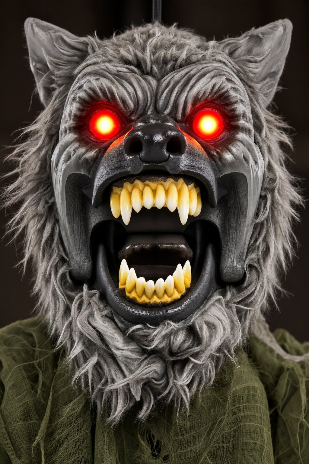 Halloween 105 cm Sesli Işıklı Asılabilir Kurt Adam Süsü Gözleri Yanan Hareketli