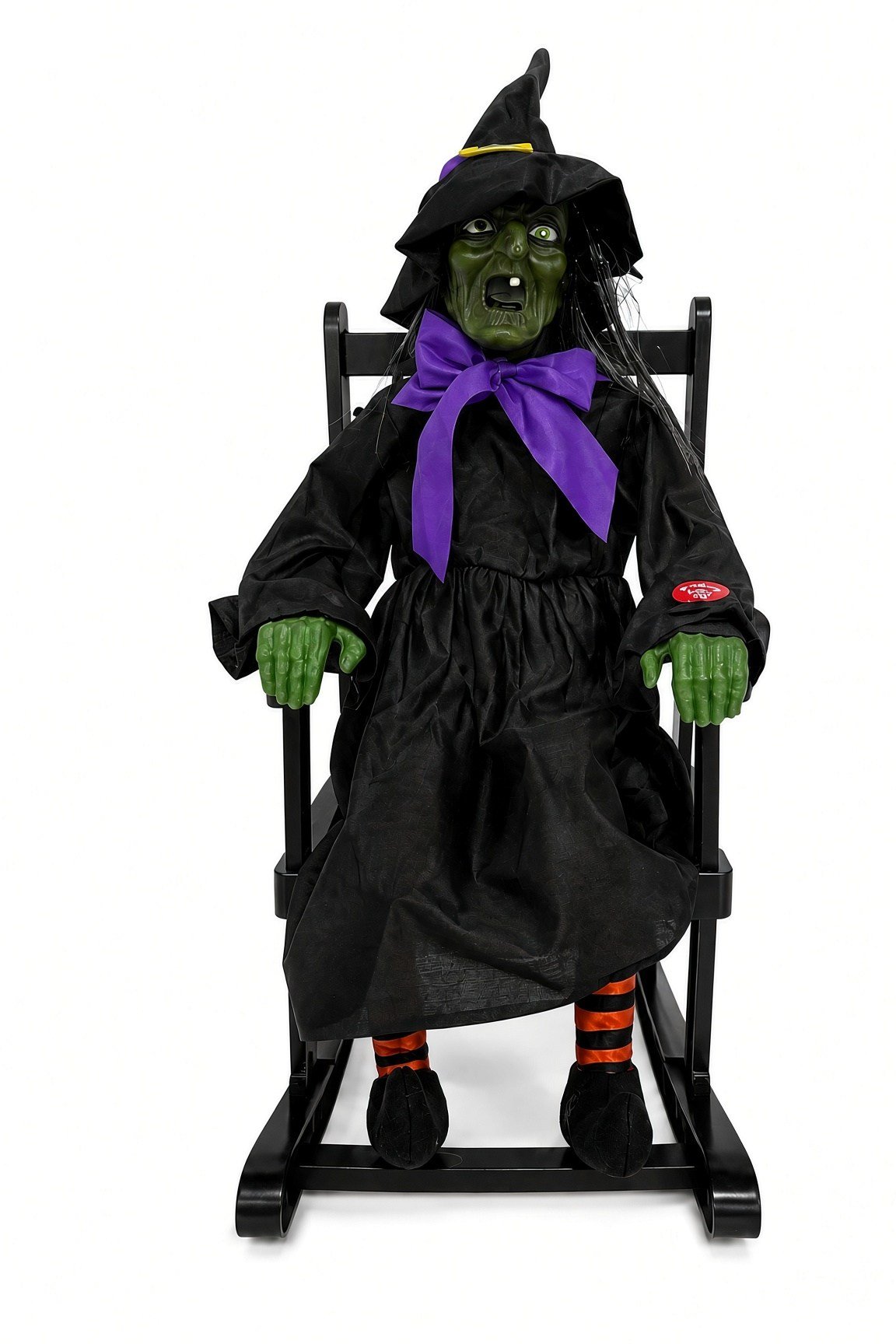 Halloween 44 cm Sesli Sallanan Cadı Dekoru Sandalyeli