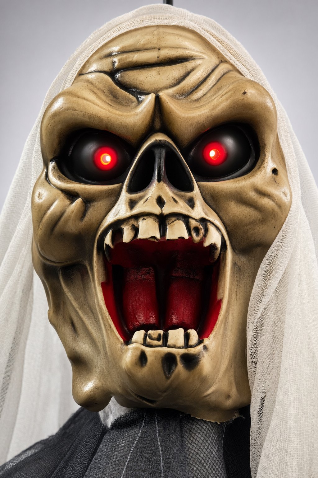 Halloween 50x35 cm GRİ Sesli Işıklı Asılabilir Hayalet Sese Duyarlı