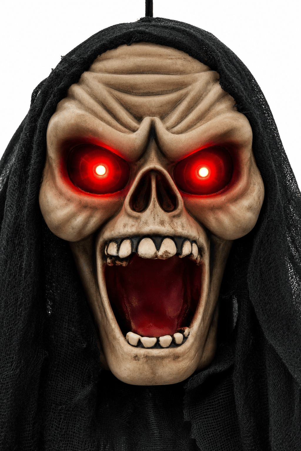 Halloween 50x35 cm SİYAH Sesli Işıklı Asılabilir Hayalet Sese Duyarlı