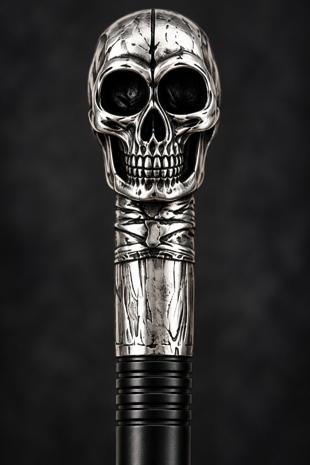 Halloween 75 Cm Kuru Kafa Baston – Halloween Cadılar Bayramı İskelet Başlı