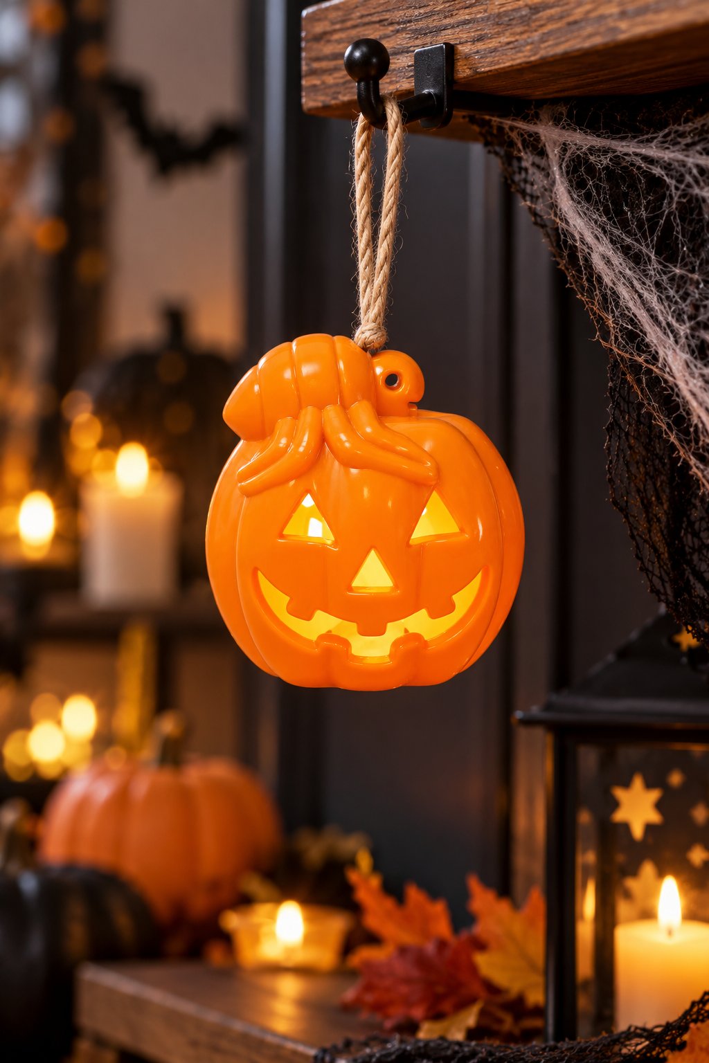 Halloween Bal kabağı Figürlü Ledli 9 cm