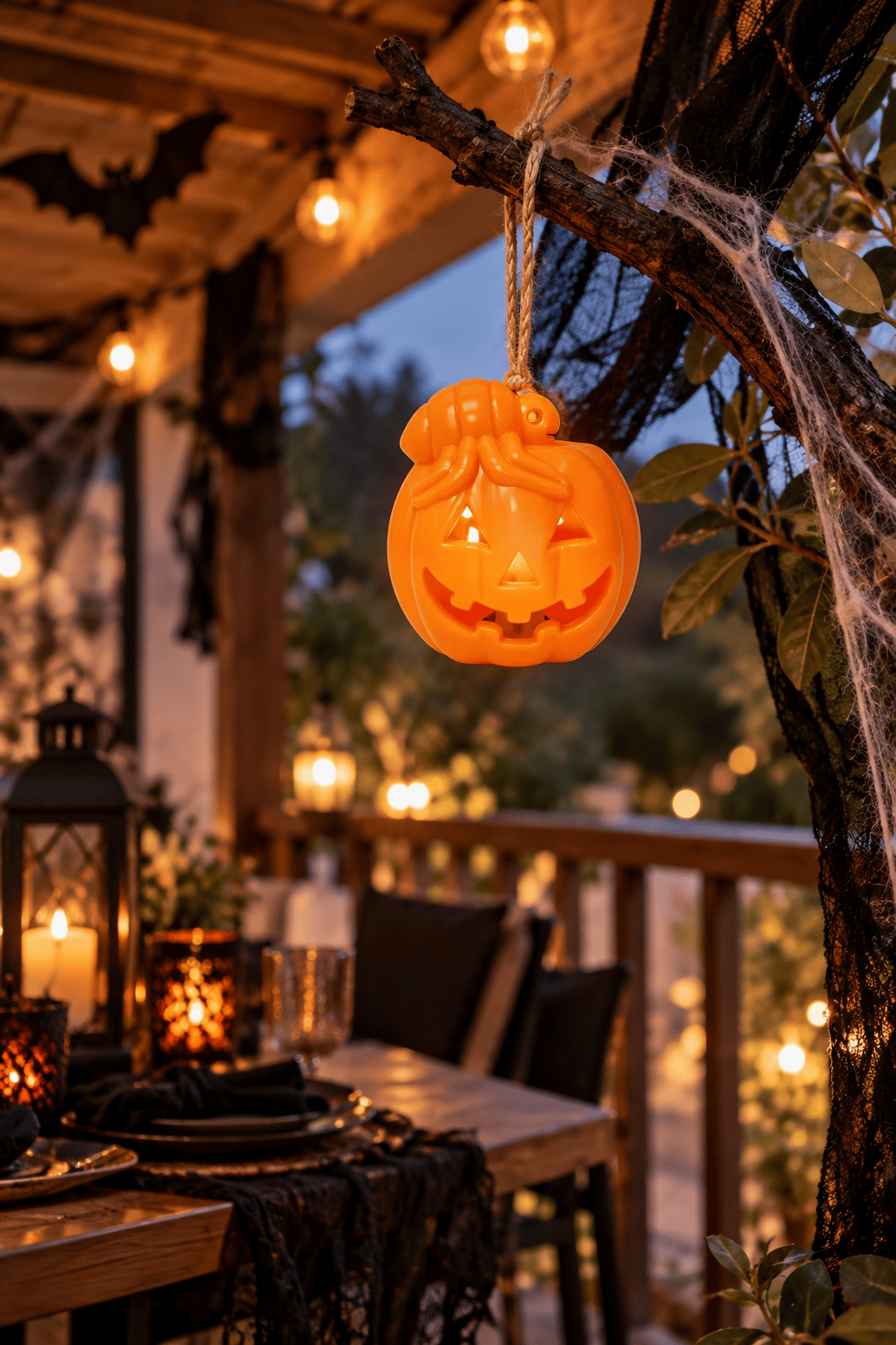 Halloween Bal kabağı Figürlü Ledli 9 cm