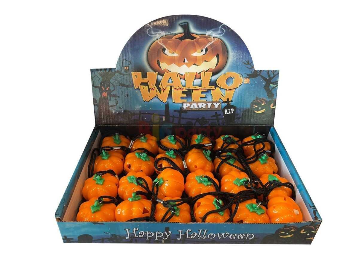 Halloween Balkabağı Işıklı Kolye