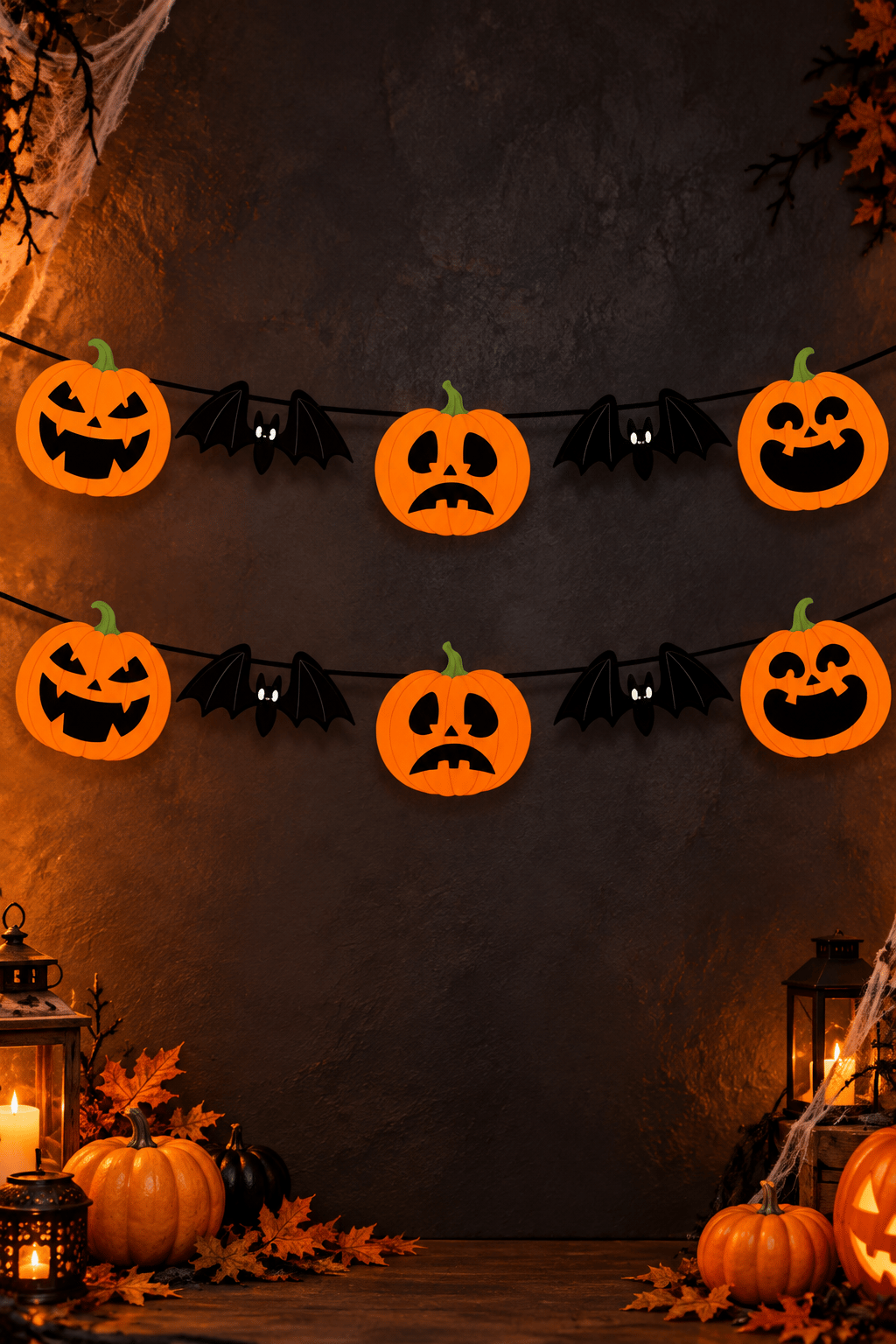 Halloween Balkabağı Özel Kesim Banner Yarasalı 2,5 m
