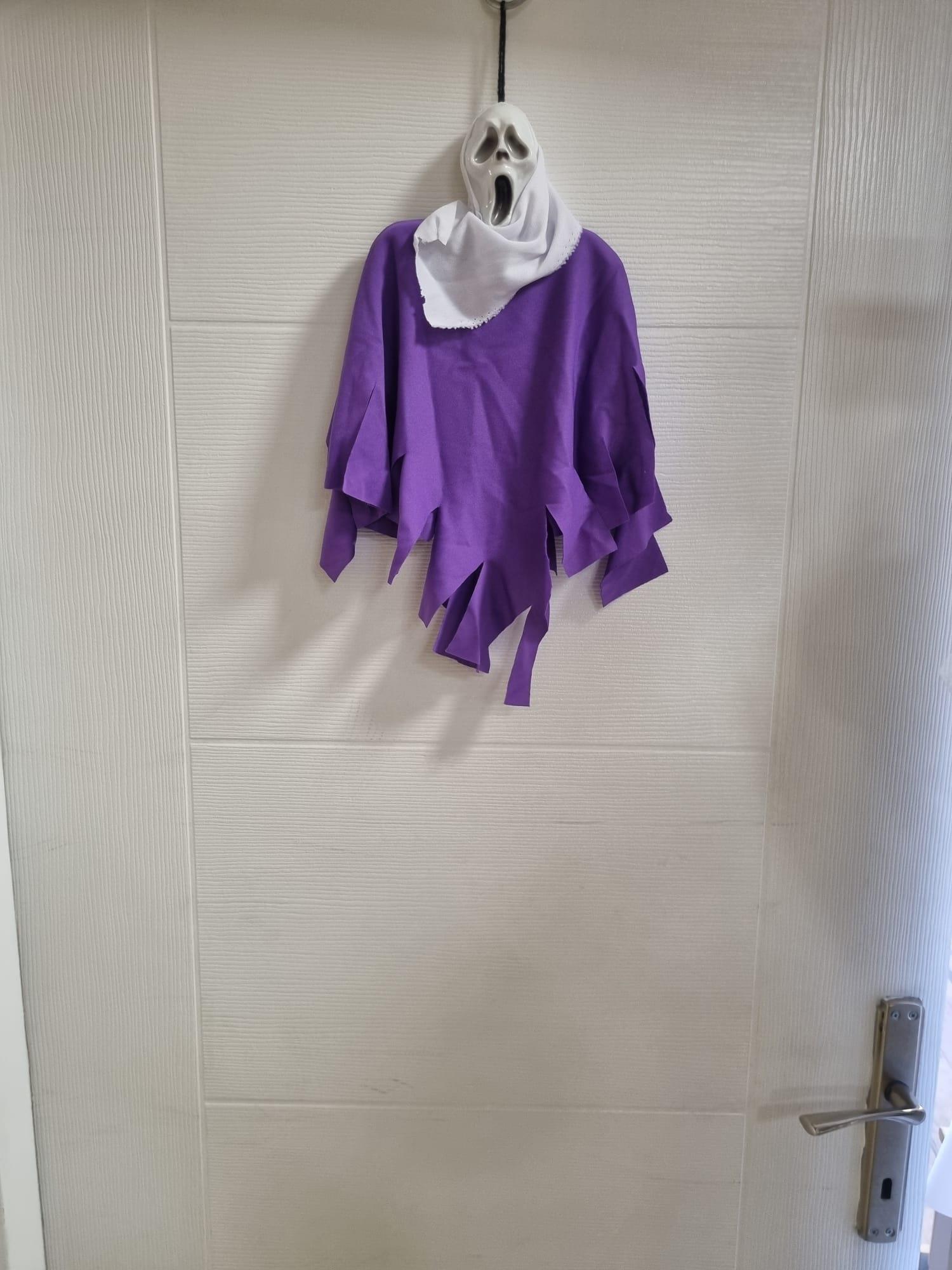 Halloween Cadı.Bayİskelet çığlık mor-beyaz      