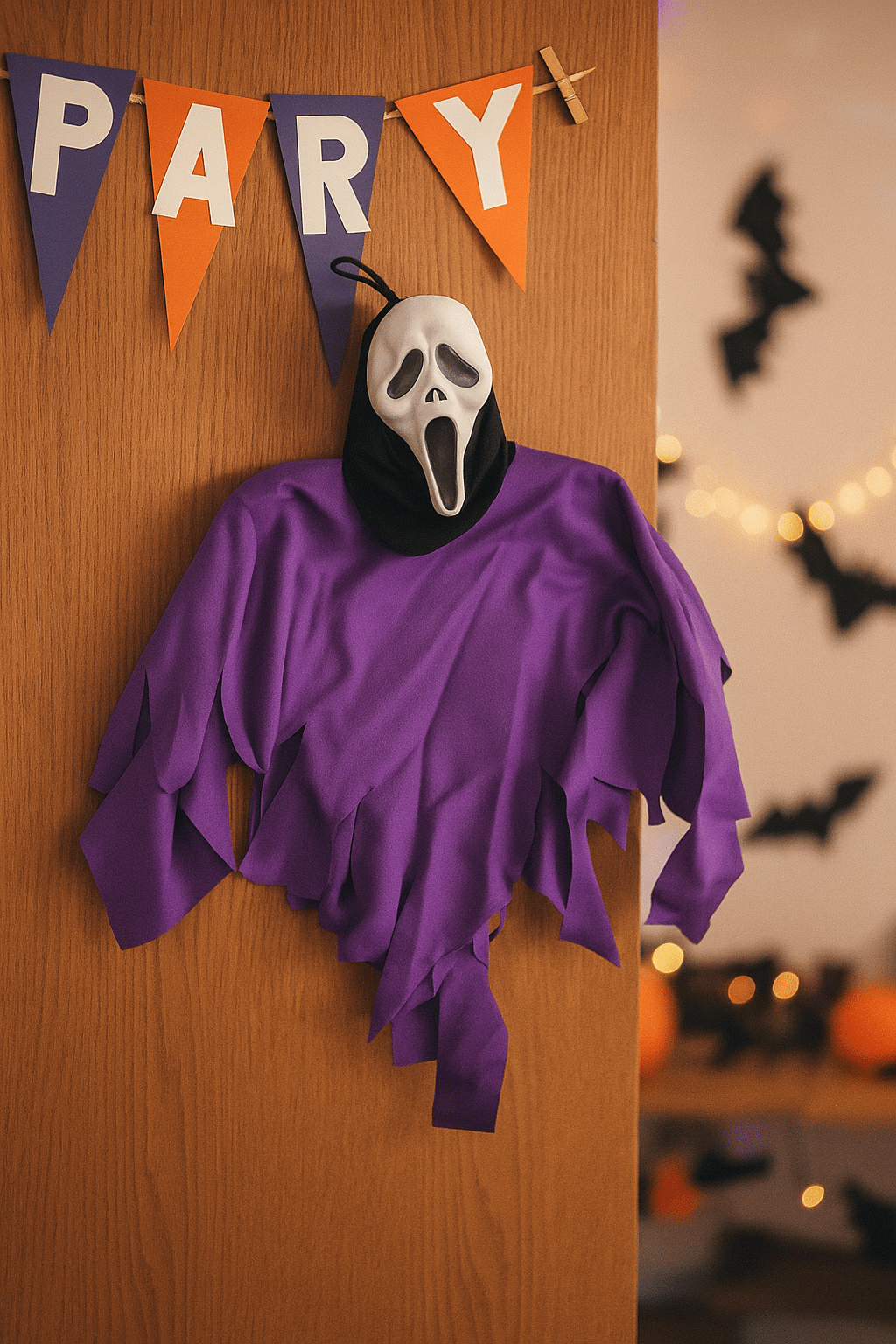 Halloween Cadı.Bayİskelet çığlık mor-siyah      
