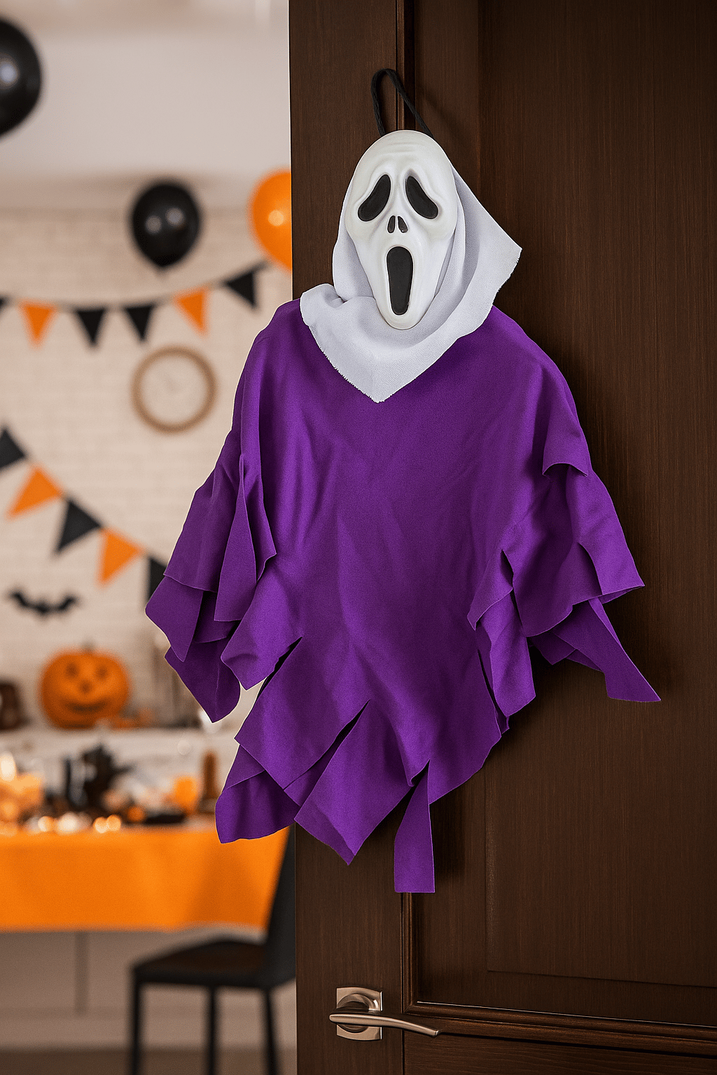 Halloween Cadı.Bayİskelet çığlık mor-beyaz      