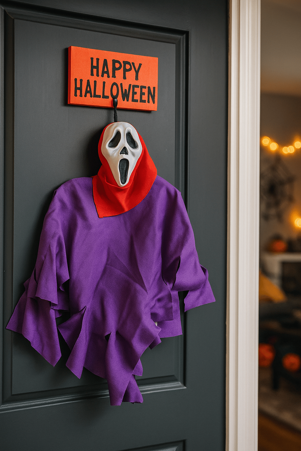 Halloween Cadı.Bayİskelet çığlık mor-kırmızı    