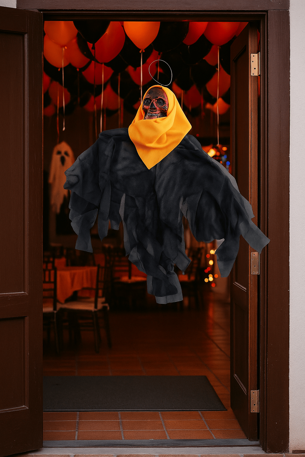 Halloween Cadı.Bayİskelet Kırm. Kafalı KORK.si-tur