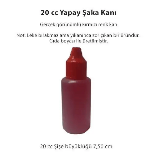 Halloween Cadılar Bayramı 20 cc Yapay Dracula Kanı Tiyatro Yapaykan