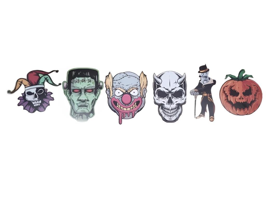 Halloween Cadılar Bayramı Banner 6lı korkunç figür