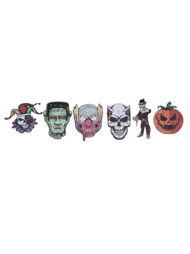 Halloween Cadılar Bayramı Banner 6lı korkunç figür