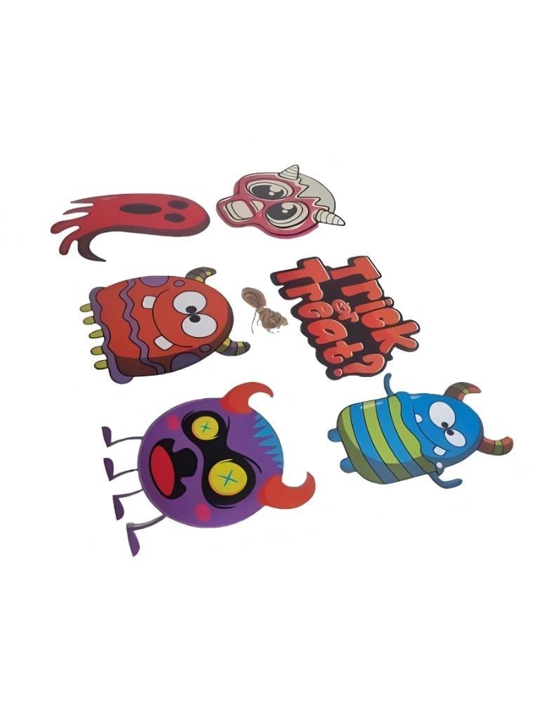 Halloween Cadılar Bayramı Banner Monster 6 Parçalı Asmalı Dekoratif Süs