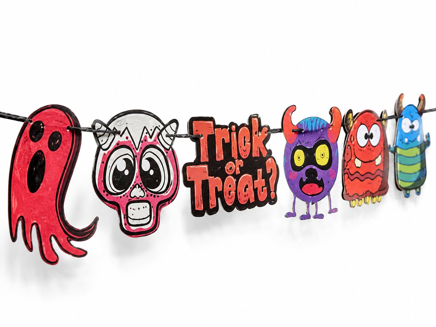 Halloween Cadılar Bayramı Banner Monster 6 Figür