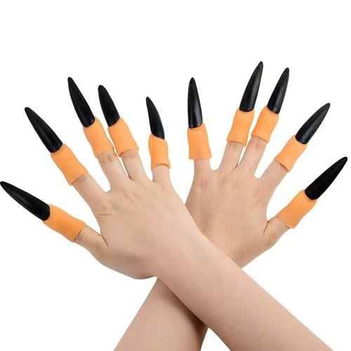 Halloween Cadılar Bayramı Cadı Tırnağı Lateks 10lu Siyah
