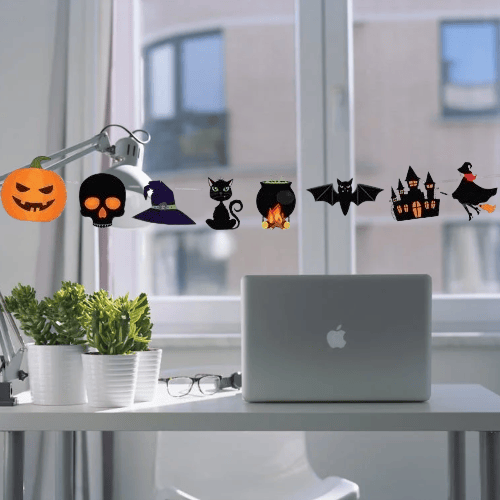 Halloween Cadılar Bayramı Dekoratif Banner 180 cm 8 Farklı Cadılar Bayramı Temalı cm