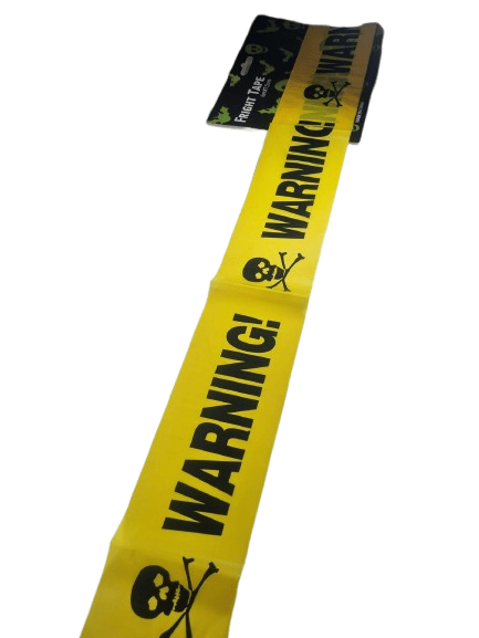 Halloween Cadılar Bayramı Emniyet Şeridi Warning 6metre 7.5cm en Sarı Emniyet Şeridi Bandı