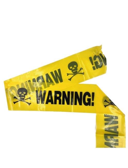 Halloween Cadılar Bayramı Emniyet Şeridi Warning 6metre 7.5cm en Sarı Emniyet Şeridi Bandı