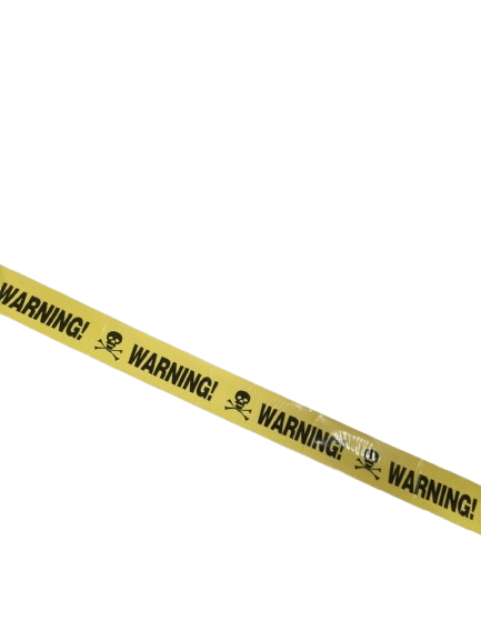Halloween Cadılar Bayramı Emniyet Şeridi Warning 6metre 7.5cm en Sarı Emniyet Şeridi Bandı