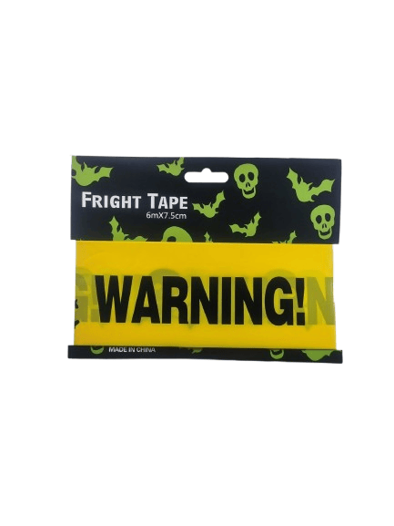 Halloween Cadılar Bayramı Emniyet Şeridi Warning 6metre 7.5cm en Sarı Emniyet Şeridi Bandı