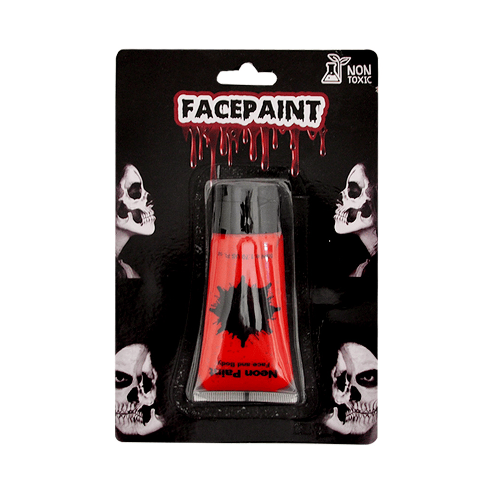 Halloween Cadılar Bayramı için Kırmızı Yüz Boyası Tüp 50ml Korku Makyajı