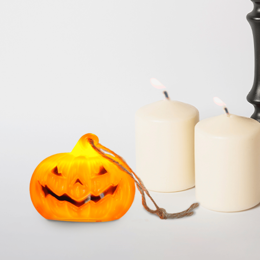 Halloween Cadılar Bayramı Işıklı Balkabağı 5X8cm Halloween Aksesuarı Turuncu