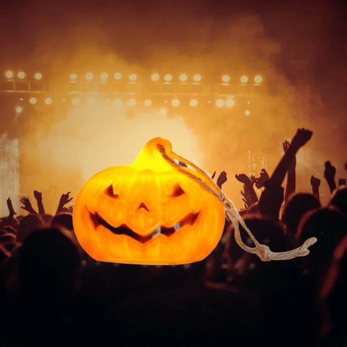 Halloween Cadılar Bayramı Işıklı Balkabağı 5X8cm Halloween Aksesuarı Turuncu