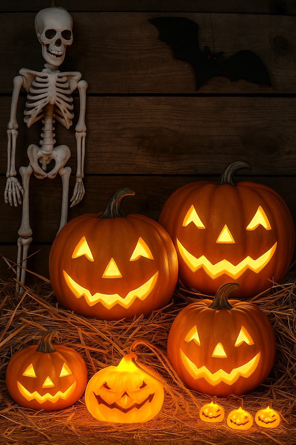 Halloween Cadılar Bayramı Işıklı Balkabağı 5X8cm Halloween Aksesuarı Turuncu