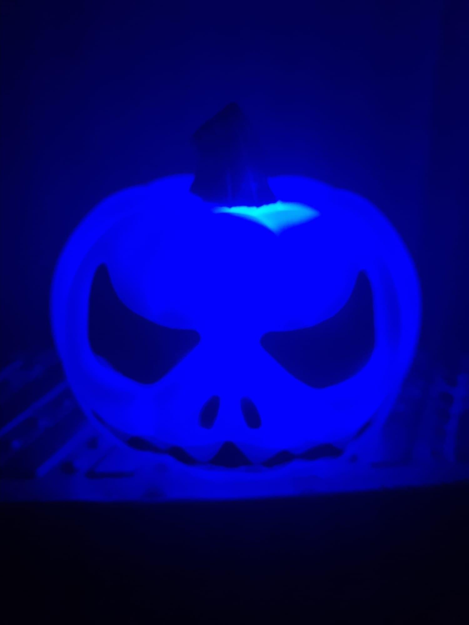 Halloween Cadılar Bayramı Işıklı Balkabağı Beyaz10x8cm Korku Aksesuarı Pilli