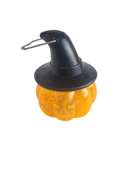Halloween Cadılar Bayramı Işıklı Şapkalı Balkabağı 10x7cm Parti Dekorasyonu Pilli