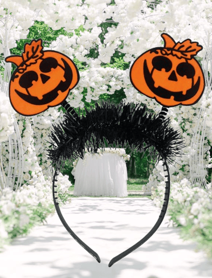 Halloween Cadılar Bayramı Komik Bal Kabağı Simli Parti Tacı Tüylü