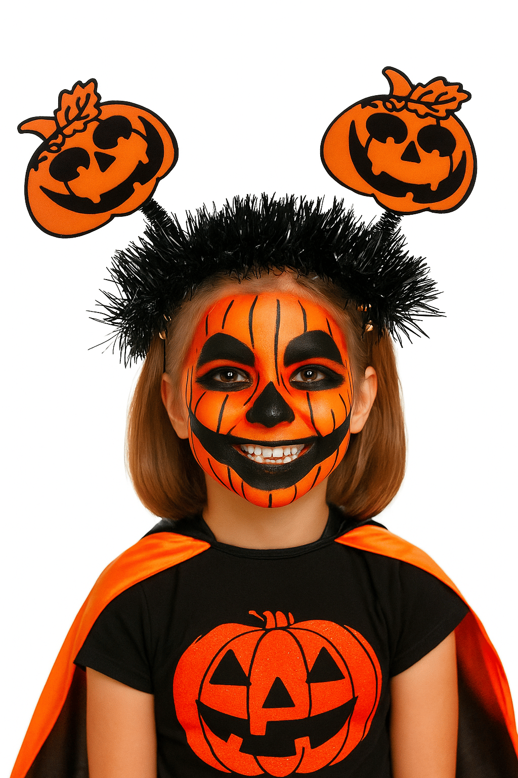 Halloween Cadılar Bayramı Komik Bal Kabağı Simli Parti Tacı Tüylü