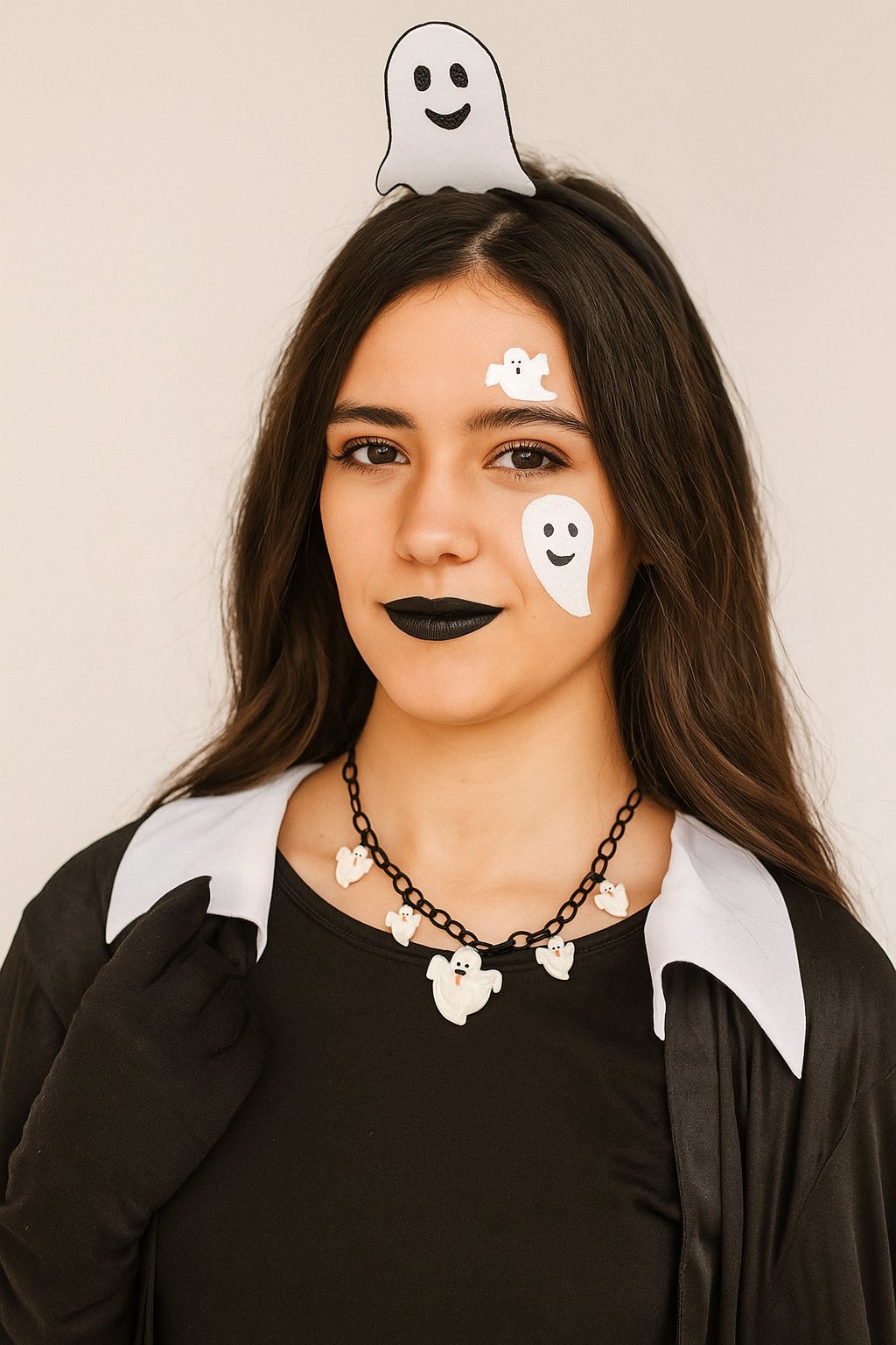 Halloween Cadılar Bayramı Korkunç Hayalet Kolyesi 50cm Korku Aksesuarı