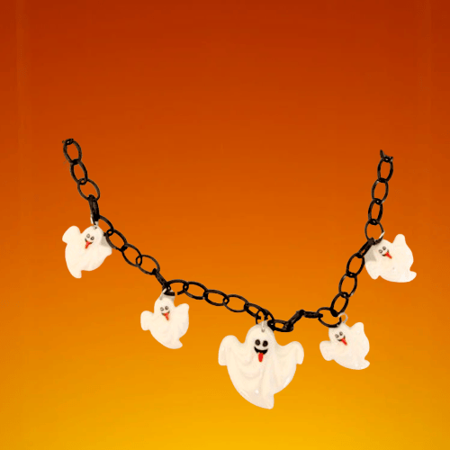Halloween Cadılar Bayramı Korkunç Hayalet Kolyesi 50cm Korku Aksesuarı