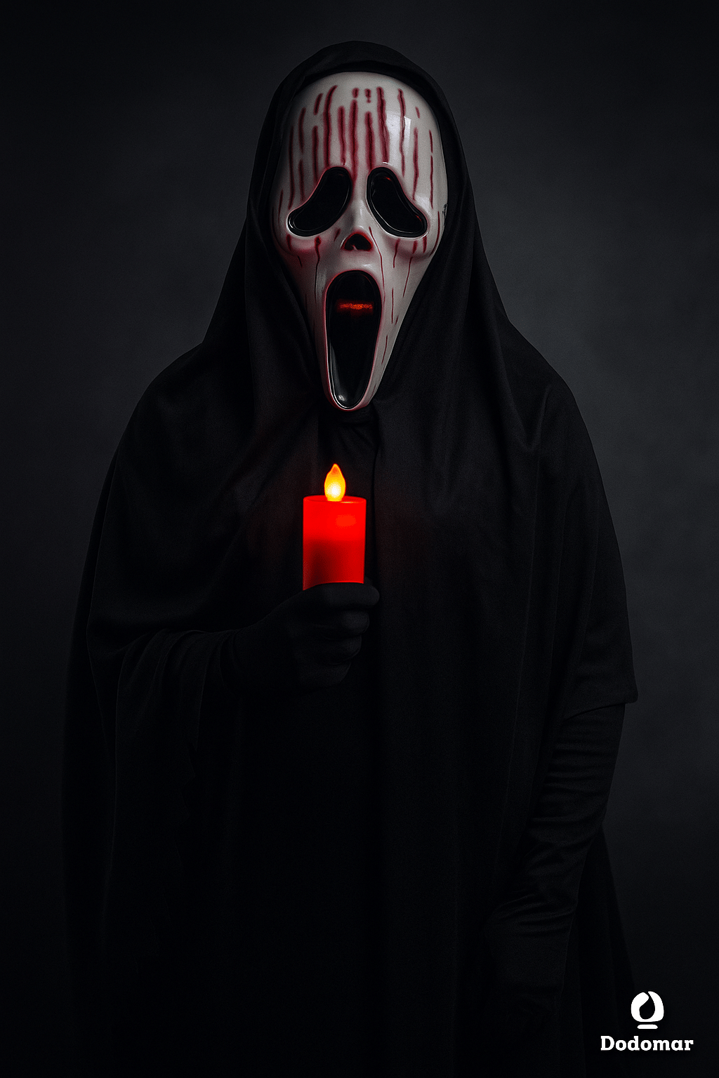 Halloween Cadılar Bayramı Maske Kanlı Çığlık Maskesi Lüks Kalın Arkası Tüllü Korku Kostümü Aksesuarı