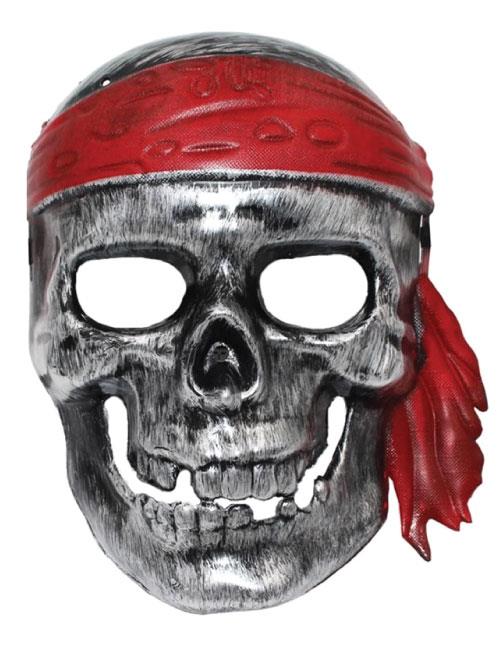 Halloween Cadılar Bayramı Maske Kuru Kafa Korsan Bandanalı Korku Maskesi