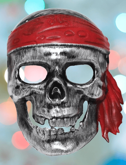 Halloween Cadılar Bayramı Maske Kuru Kafa Korsan Bandanalı Korku Maskesi