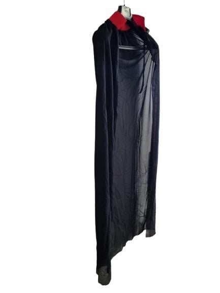 Halloween Cadılar Bayramı Pelerin 80cm Kırmızı -Siyah Parti Kostümü