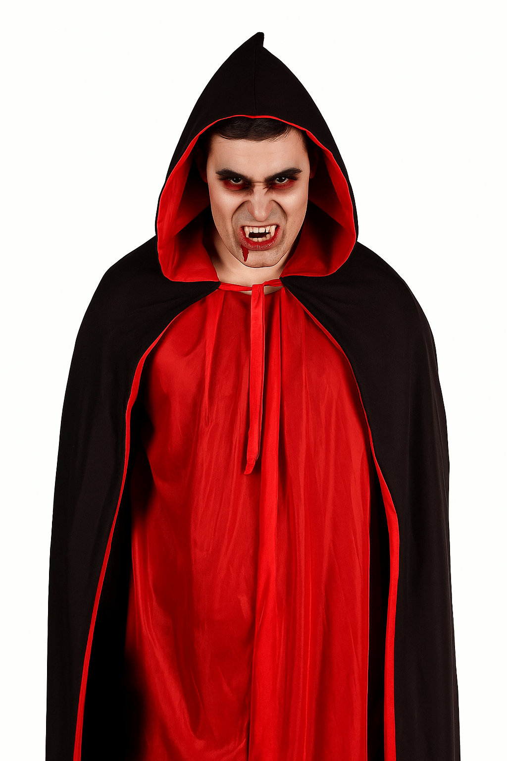 Halloween Cadılar Bayramı Pelerin Çift Taraflı Kapüşonlu 90cm  Vampir kostümü