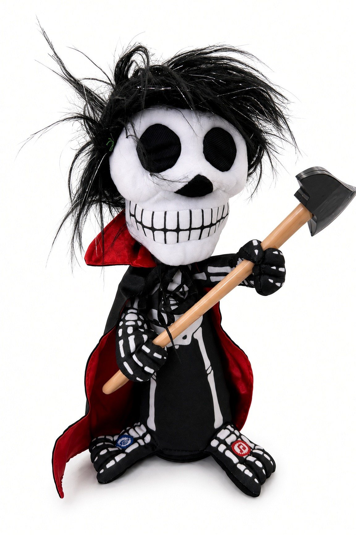 Halloween Cadılar Bayramı Ses Kaydeden Müzikli Işıklı Dans Eden Hareketli Baltalı İskelet Dekoru