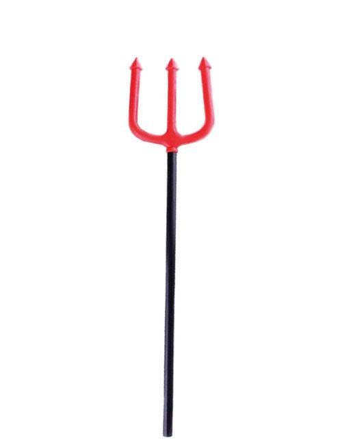 Halloween Cadılar Bayramı Şeytan Mızrağı 52 cm kırmızı 3 Çatllı Katlanabilir Korku Aksesuarı