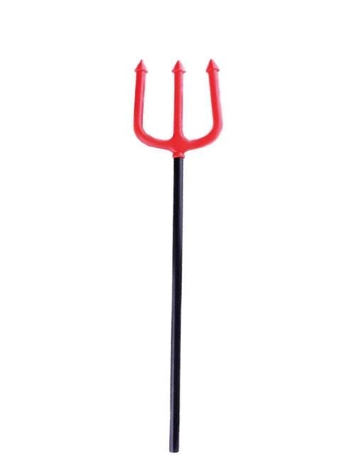 Halloween Cadılar Bayramı Şeytan Mızrağı 52 cm kırmızı 3 Çatllı Katlanabilir Korku Aksesuarı