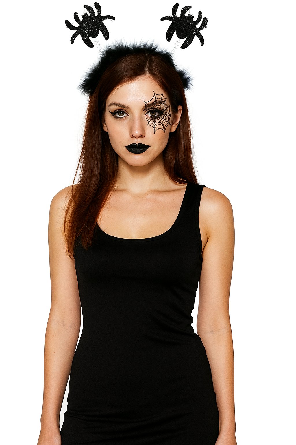 Halloween Cadılar Bayramı Taç 2 li Örümcek Simli Korku Aksesuarı