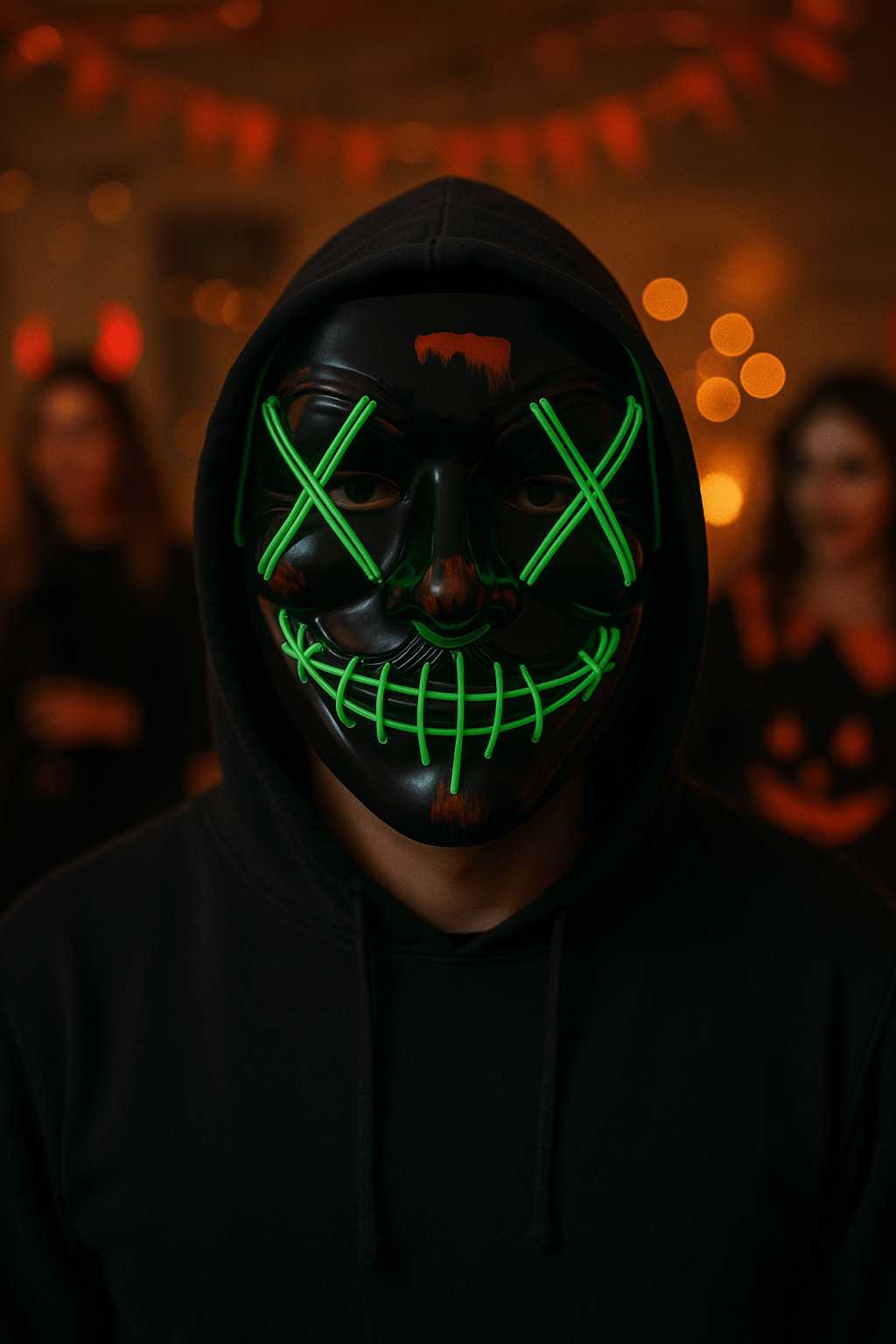 Halloween Cadılar Bayramı Yeşil Işıklı Maske