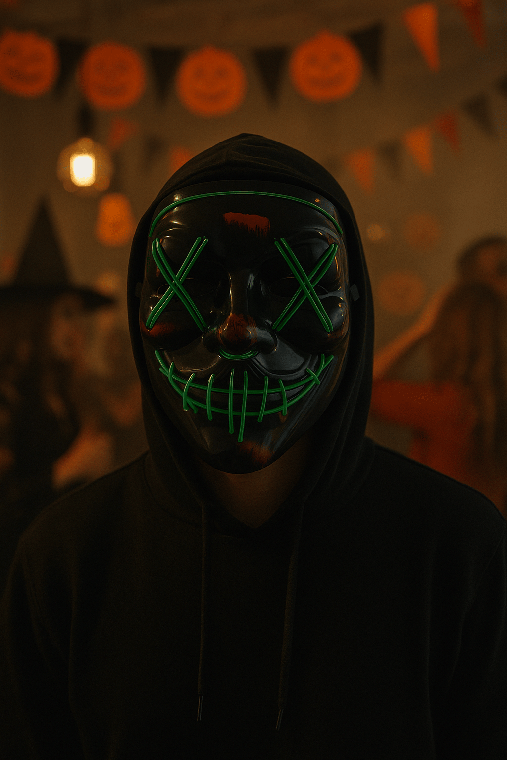 Halloween Cadılar Bayramı Yeşil Işıklı Maske