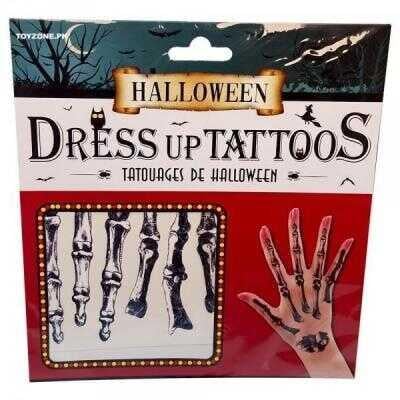 Halloween Cadılar Bayramına Özel Dövmeler Karışık Korku Dövmeleri 1 Tabaka 18*20 cm karışık desenler